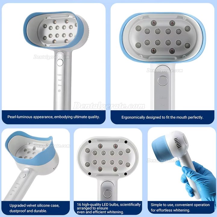 Dental bleaching zahnbleaching ger&auml;t (blaues + gelbes + violettes + rotes Licht)